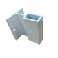 COMPAS SUPPORTO FISSAGGIO ALTEZZA 100 mm. FINITURA ALLUMINIO ESTRUSO COLORE BIANCO RAL 9010