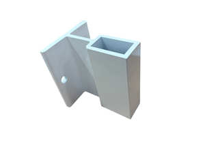 COMPAS SUPPORTO FISSAGGIO ALTEZZA 100 mm. FINITURA ALLUMINIO ESTRUSO COLORE BIANCO RAL 9010