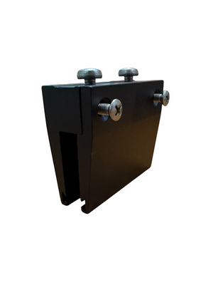 COMPAS PINZA PORTA VETRO FINITURA IN ALLUMINIO ESTRUSO COLORE NERO