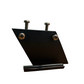 COMPAS SUPPORTO DESTRO A PINZA 70 mm. INCLINATO 30° PER VETRI DA 8 mm. - FINITURA ALLUMINIO ESTRUSO COLORE NERO OSSIDATO