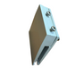 COMPAS SUPPORTO SINISTRO A PINZA 70 mm. INCLINATO 30° PER VETRI DA 8 mm. - FINITURA ALLUMINIO ESTRUSO COLORE ARGENTO