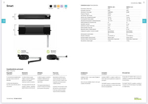 COMUNELLO Attuatore elettrico  SMART per apertura a Wasistas e sporgere 230V con corsa regolabile 180-380mm.