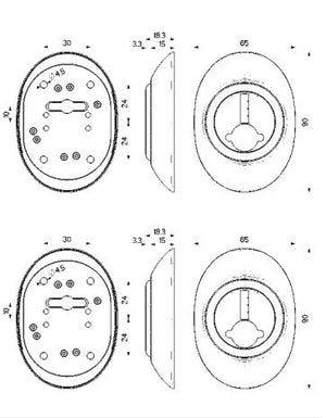 Mottura Defender® Magnetico con mostrina piena e con apertura tramite apposita chiave magnetica specifico per serrature a doppia mappa DF43