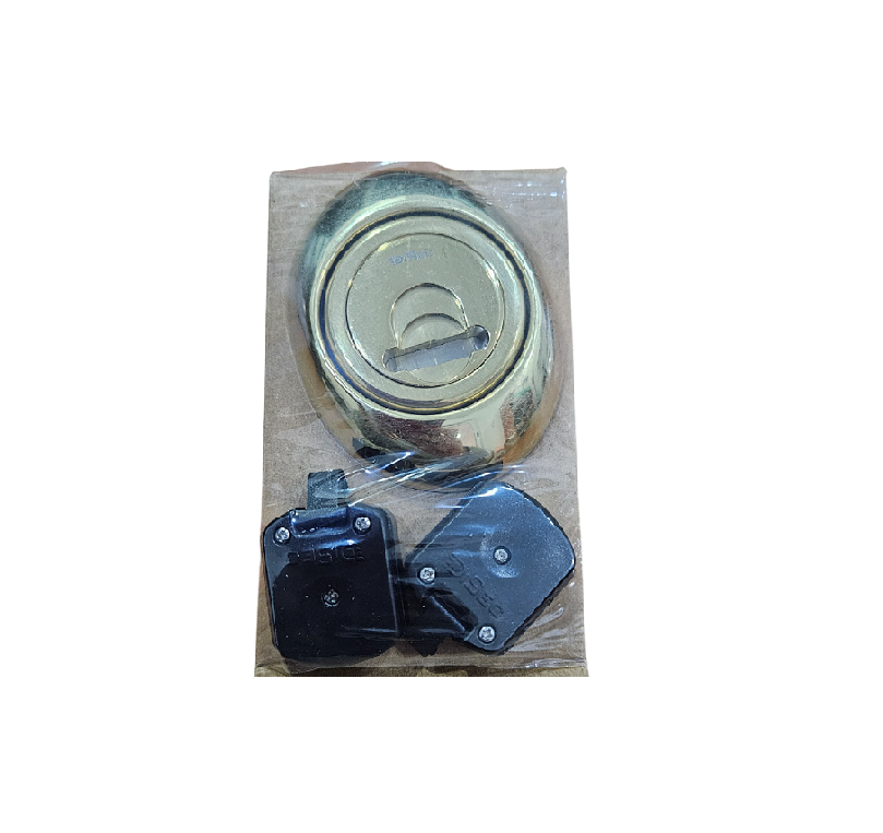 DISEC Defender Magnetico 3GDM PVD Ottone Lucido per serrature doppia mappa con mostrina SUPER TOP in ACCIAIO INOX da 13 mm. Piastra di fissaggio DISEC 3GDM15P compresa nel kit.