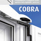 ESINPLAST COBRA regolabile Fermo imposta dx a scomparsa totale con apertura anta regolab ile profilo C.E. (Brevettato) in Acciaio Nero 9005.