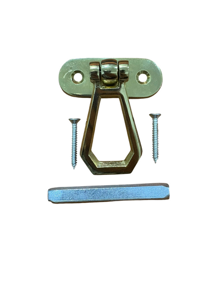 VI.TEL. MANIGLIA A PENDOLO SU ROSETTA OVALE 70x39 mm. - FINITURA IN ZAMA COLORE ORO