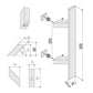 FIMET Maniglione modello OREGON 841Z in acciaio inox satinato. Sezione barra 40x10 mm. Kit di fissaggio a coppia incluso. Kit di fissaggio montaggio singolo per legno incluso.