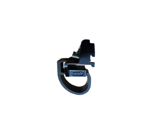 FAPIM Cricchetto SUPERCLAK per profili R40 e R50, colore NERO 9005 MAT VERNICIATO corpo in alluminio anodizzato o verniciato. Basetta in zama zincata nera con regolazione trasversale, molla e grani di fissaggio in acciaio inox.