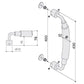FIMET Maniglione per porte modello MEXICO cm. 33 in acciaio inox AISI 304 satinato lucido