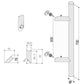 FIMET Maniglione inclinato modello ARIZONA diametro 25 mm. In acciaio inox aisi 304. Kit di fissaggio a coppia incluso. Kit di fissaggio montaggio singolo per legno incluso.