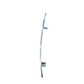 FIMET Maniglione curvo per porte modello FLORIDA  in Acciaio Inox Satinato mm. 300. Sezione barra 40x10 mm. Kit di fissaggio a coppia incluso. Kit di fissaggio montaggio singolo per legno incluso.