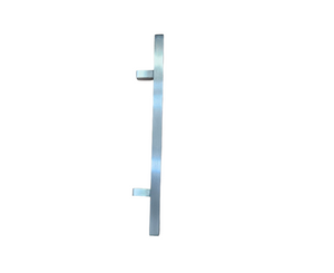 FIMET Maniglione quadrato per porte modello TEXAS. Acciao Inox.  Kit di fissaggio a coppia incluso. Kit di fissaggio montaggio singolo per legno incluso.