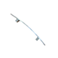 FIMET Maniglione curvo per porte modello FLORIDA  in Acciaio Inox Satinato mm. 300. Sezione barra 40x10 mm. Kit di fissaggio a coppia incluso. Kit di fissaggio montaggio singolo per legno incluso.