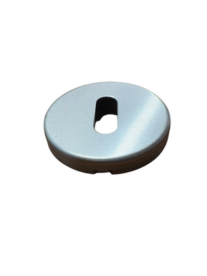 GHIDINI PIETRO BOSCO COPPIA DI BOCCHETTA YALE 50x7 mm. TONDA PATENT SENZA BUSSOLA COLORE ARGENTO
