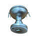 GHIDINI PIETRO BOSCO BLINDO POMOLO CENTROPORTA MM.65 CON ROSETTA TONDA DIAMETRO 51x7MM. COLORE ARGENTO F1