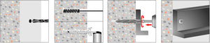 TECFI VITE TC PER CALCESTRUZZO IN ACCIAIO ZINCATO 7,5x80 mm. SENZA TESTA T-30