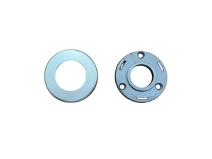 MG SERRATURE COPPIA ROSETTA TONDA ALLUMINIO COLORE ARGENTO