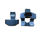 MASTER Cricchetto in zama RING con corpo e riscontro in zama, corpo mobile in nylon versione ad aggancio con piastrine per telai complanare interno colore Grigio Gotico RAL G9420