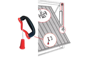 IBFM Maniglia e corda in nylon per basculanti