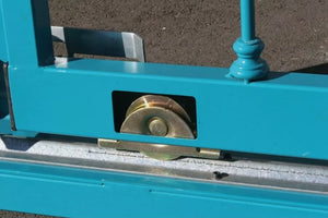 IBFM Ruota con Supporto Interno diametro Ø 120 mm con Gola Tonda e 1 Cuscinetto a Sfera per Cancelli scorrevoli fino a 200 Kg In Acciaio Zincato