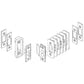 ISEO Kit contatti elettrici che comprende: coppia contatti elettrici a pressione per elettroserrature 12 V, 6 spessori 2 × 22 mm., 4 spessori 2 × 16 mm., 1 spessore 5 mm.