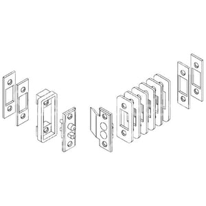 ISEO Kit contatti elettrici che comprende: coppia contatti elettrici a pressione per elettroserrature 12 V, 6 spessori 2 × 22 mm., 4 spessori 2 × 16 mm., 1 spessore 5 mm.