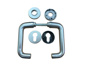 238 DOPPIA MANIGLIA Q.8 ROSETTA TONDA BOCCHETTA YALE DA 45 COLORE ARGENTO