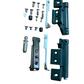 SAVIO KIT CERNIERA DA AGGANCIARE PORTATA 100-150 Kg. PER RIBANTATRE 150 PROFILO CAMERA EUROPEA - COLORE VERDE GR606