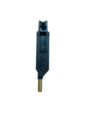 MASTER TERMINALE ASTA MODELLO "SIRIO" CON PERNO DECENTRATO A SINISTRA PER PROFILI R40 - IN NYLON CON PUNTALE IN OTTONE