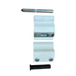 Rapid cerniera con piastrina zama - viti - perno zincato colore bianco RAL 9010