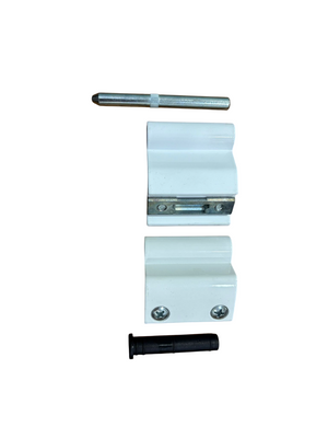 Rapid cerniera con piastrina zama - viti - perno zincato colore bianco RAL 9010