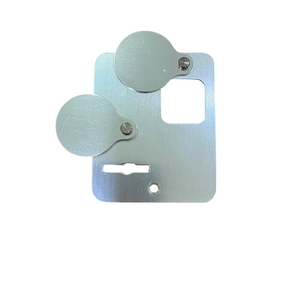 DIERRE MOSTRINA 2 CIONDOLI 2 FORI ALLUMINIO ANODIZZATO COLORE ARGENTO SINISTRA