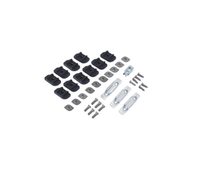 MASTER Chiusura multipunto a montaggio rapido per scorrevoli. FAST LOCK Riscontri in acciaio inox, camme e viti in acciaio e clip in nylon. Kit per Fast Lock da 1000 mm