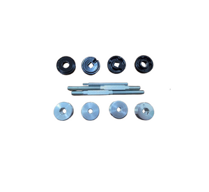 Master Fissaggio doppio per porte in alluminio, legno, ferro, pvc per ante con sezione massima 85 mm Colore Nero RAL R9005