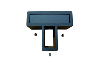 COMPAS SUPPORTO A SBALZO PORTA VETRO SINISTRO PER 40x20 - FINITURA IN ALLUMINIO ESTRUSO COLORE NERO RAL 9005