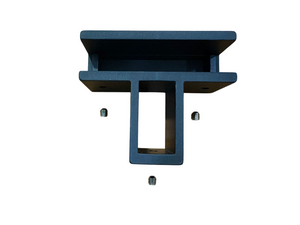 COMPAS SUPPORTO A SBALZO PORTA VETRO SINISTRO PER 40x20 - FINITURA IN ALLUMINIO ESTRUSO COLORE NERO RAL 9005