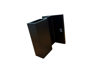 COMPAS SUPPORTO FISSAGGIO ALTEZZA 100 mm. FINITURA ALLUMINIO ESTRUSO COLORE NERO