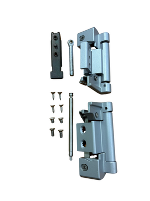SAVIO KIT CERNIERA PREMONTATA REGISTRABILE DA AGGIANCIARE PER PROFILI R40 COLORE ARGENTO RAL SILV