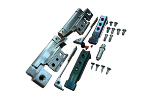 SAVIO KIT CERNIERA PER ANTA AFFIANCATA RIBANTATRE ADATTA A PROFILI CAMERA EUROPEA - FINITURA PVD INOX SATINATO