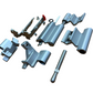 SAVIO KIT CERNIERA AMBIDESTRA PORTATA 70 Kg. - PER PROFILI C21 COMPLANARI INTERNI CON DENTE DA 4 mm. - COLORE ARGENTO SILV