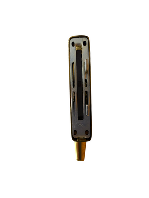 SAVIO CREMONESE MODELLO "TURANDOT" REVERSIBILE CON BLOCCO DI SICUREZZA PER PERSIANE APERTURE ESTERNE/INTERNE - FINITURA IN PVD H COLORE ORO LUCIDO