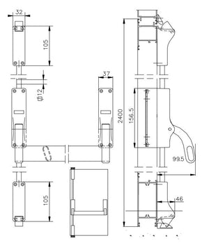SAVIO MANIGLIONE ANTIPANICO VERTICALE AMBIDESTRO IN ALLUMINIO PRESSOFUSO - ZAMA - ACCIAIO E BRONZO