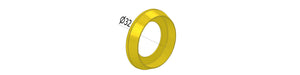 SECUREMME Ghiera Spioncino esterna tonda Ø 32 mm in ABS