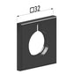 SECUREMME Testa Spioncino interna quadrata 32x32 mm in ABS