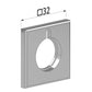 SECUREMME Testa Spioncino interna quadrata 32x32 mm in ABS