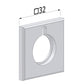 SECUREMME Testa Spioncino interna quadrata 32x32 mm in ABS