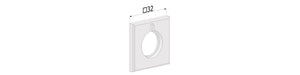 SECUREMME Testa Spioncino interna quadrata 32x32 mm in ABS