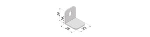 SECUREMME Squadretta 27,6X27,6X2 mm asola 7x11 per attacco laterale serie 24/25/26/27