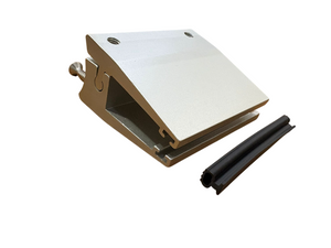 COMPAS PINZA CON SELLA PER TUBO TONDO 40 mm. - FINITURA IN INOX OSSIDATO