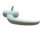 COAR "POLAR" MARTELLINA CON PERNO QUADRO 7x65 mm. COLORE BIANCO RAL 1013